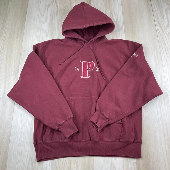Vintage Champion Reverse Weave Mens Maroon Workout Pullover Sweatshirt Size XL - Picture 1 of 11